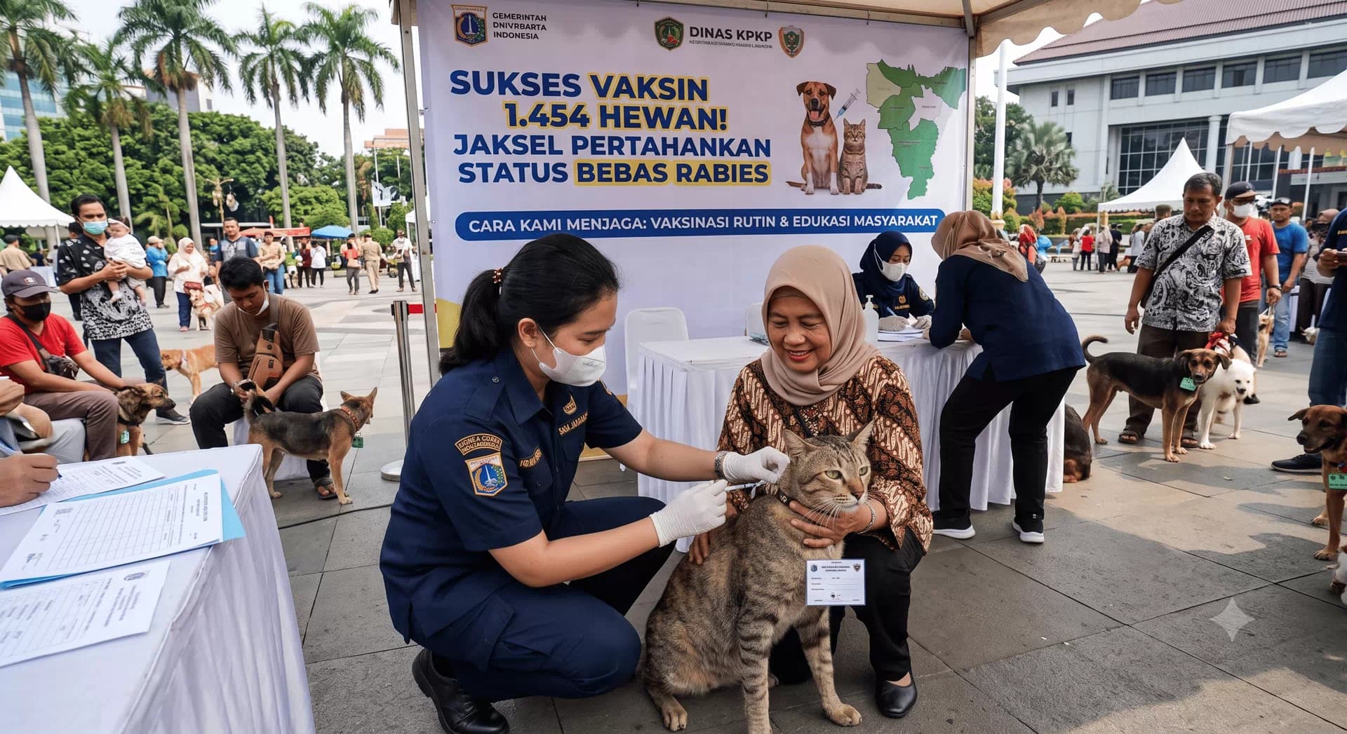 Sukses Vaksin 1.454 Hewan, Ini Cara Jaksel Pertahankan Status Bebas Rabies
